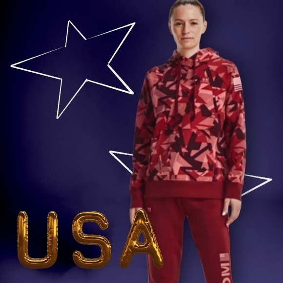 Under Armour Freedom Rival Fleece Amp Hoodie UA Freedom Women's size XL NWT - Picture 1 of 12